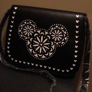 Black Vera Bradley Mickey Mouse crossbody purse
